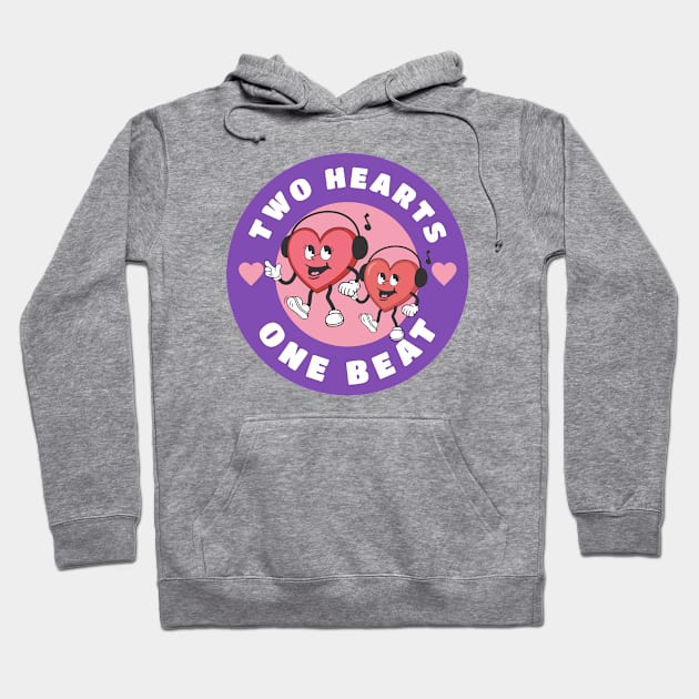 Two hearts, one beat Hoodie by Epic Shirt Store